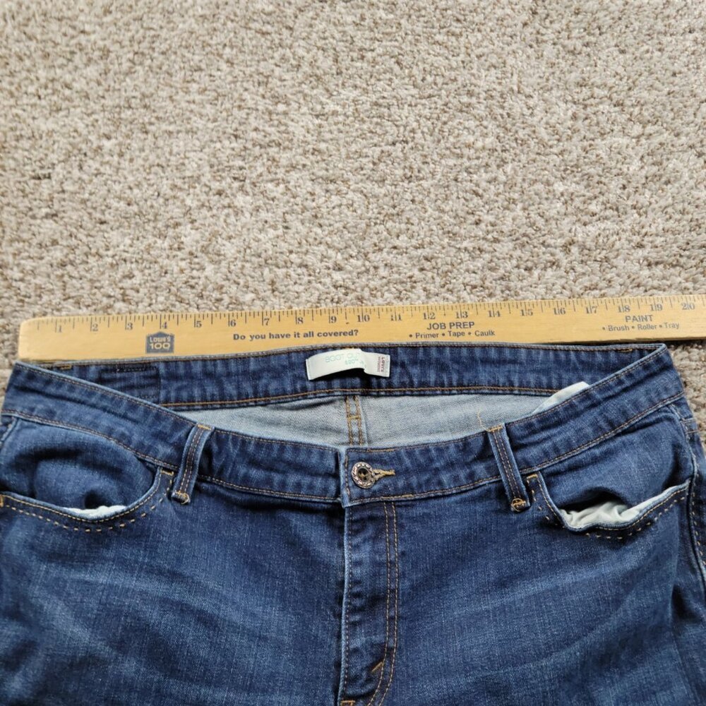 Levis 590 Jeans Women's 18M Dark Wash Bootcut Blue Denim Flap Pockets - Picture 3 of 8